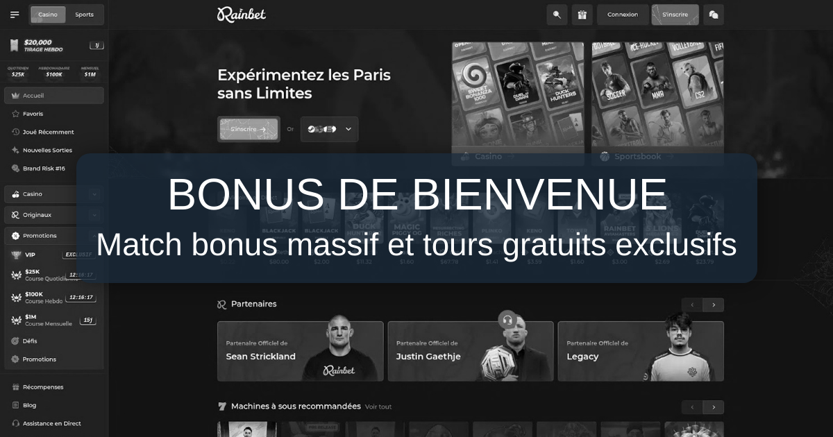 Rainbet Casino welcome bonus